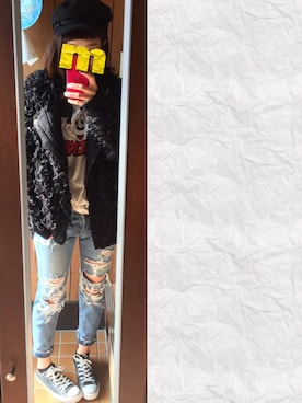 M𓅜さん（レディース・160cm）の冬コーディネート