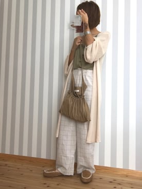 「TODAYFUL（トゥデイフル）のTODAYFUL(トゥディフル) ''Vintage Apron Sacoche'' ヴィンテージエプロンサコッシュ ／11821066（ショルダーバッグ）」を使った、M𓅜さん（レディース・161cm）の秋コーディネート