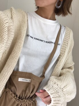 「TODAYFUL（トゥデイフル）のTODAYFUL(トゥディフル) ''Vintage Apron Sacoche'' ヴィンテージエプロンサコッシュ ／11821066（ショルダーバッグ）」を使った、M𓅜さん（レディース・161cm）の秋コーディネート