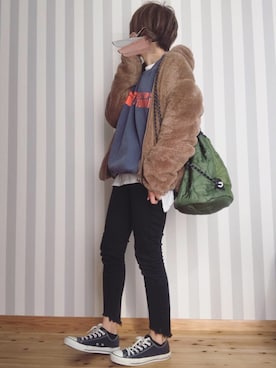 M𓅜さん(レディース・161cm)の冬コーディネート