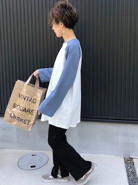「Aco Design（アコデザイン）のアイテム」を使った、M𓅜さん（レディース・161cm）の春コーディネート