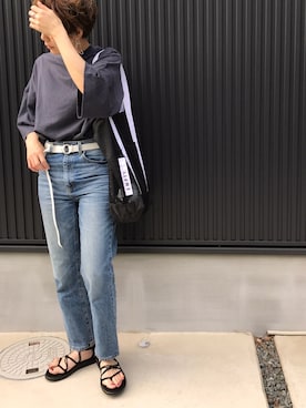 「TEVAサンダル」｜M𓅜さん（レディース・161cm）の春コーディネート