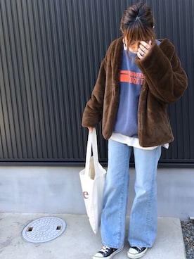 M𓅜さん(レディース・161cm)の冬コーディネート