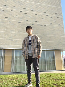 「ZIP FIVE（ジップファイブ）のアイテム（その他アウター）」を使った、takumi 타쿠미さん（メンズ・160cm）の春コーディネート
