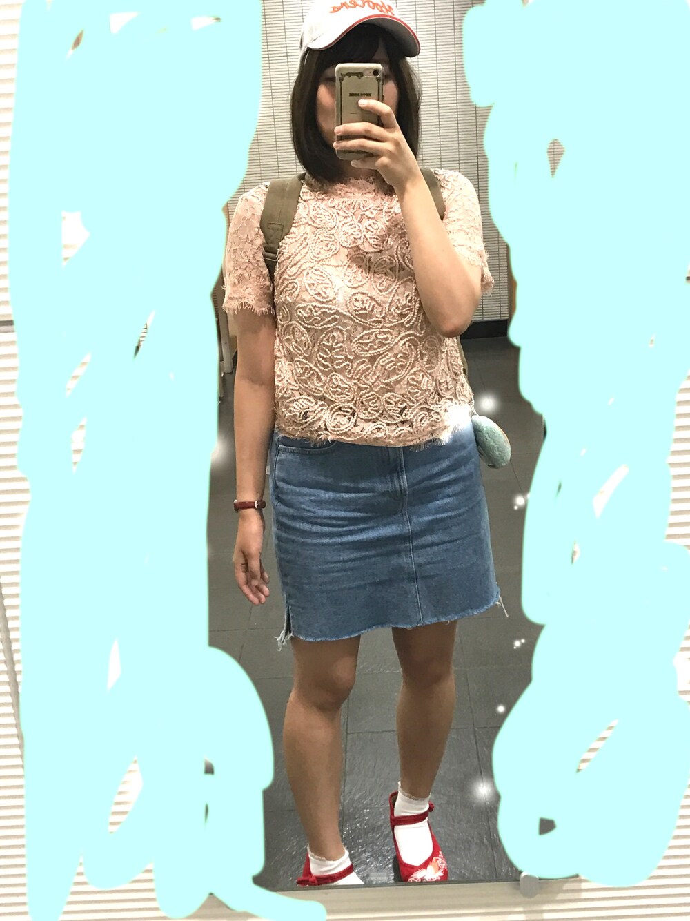 「ZARAのアイテム（Tシャツ/カットソー、ピンク系）」を使った、オシャレになりたい人さん（レディース・156cm）の夏コーディネートの1枚目の写真