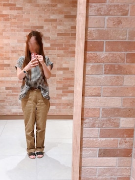 「アイテム（腕時計）」を使った、ななここさん（レディース・158cm）の夏コーディネート