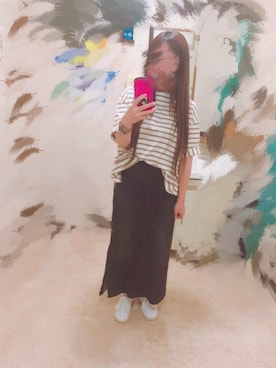「ぽっちゃり、夏」｜「アイテム（腕時計）」を使った、ななここさん（レディース・157cm）の夏コーディネート