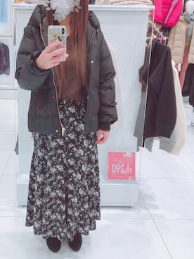 「UNITED ARROWS（ユナイテッドアローズ）のアイテム（マフラー）」を使った、ななここさん（レディース・158cm）の冬コーディネート