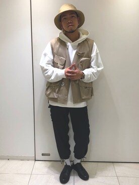 「PUBLIC TOKYO（パブリックトウキョウ）のアイテム（その他アウター）」を使った、utkai1205さん（メンズ・175cm）の春コーディネート