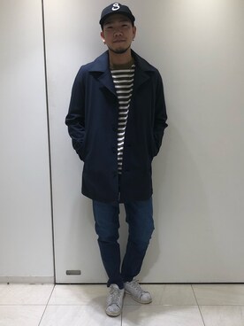 「PUBLIC TOKYO（パブリックトウキョウ）のアイテム（トレンチコート）」を使った、utkai1205さん（メンズ・175cm）の春コーディネート