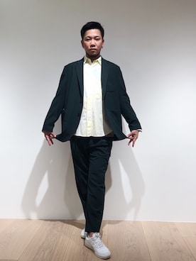 「PUBLIC TOKYO（パブリックトウキョウ）のトロウールテーパードスラックス（スラックス）」を使った、utkai1205さん（メンズ・175cm）の春コーディネート