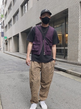 「PUBLIC TOKYO（パブリックトウキョウ）のアイテム（ベスト）」を使った、utkai1205さん（メンズ・175cm）の夏コーディネート