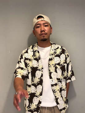 「PUBLIC TOKYO（パブリックトウキョウ）のアイテム（帽子）」を使った、utkai1205さん（メンズ・175cm）の夏コーディネート