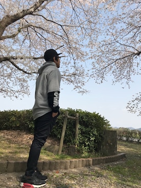 「花見コーデ」｜「アイテム（キャップ）」を使った、sakotsutoさん（メンズ・168cm）の春コーディネート