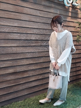 「DRESKIP（ドレスキップ）のアイテム（アクセサリー）」を使った、じゅんなさん（レディース・156cm）の春コーディネート