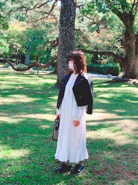 「merry jenny（メリージェニー）のアイテム（シャツワンピース）」を使った、saokoさん（レディース・153cm）の秋コーディネート