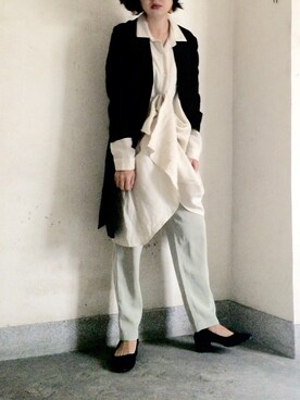 Yohji Yamamoto（ヨウジヤマモト）のスーツジャケットを使った 