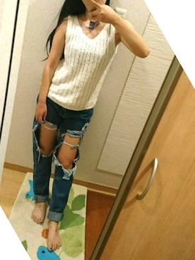 「MURUA（ムルーア）のアイテム（ネックレス）」を使った、RURUMIさん（レディース・156cm）の夏コーディネート