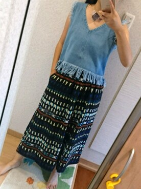 「MURUA（ムルーア）のアイテム（ネックレス）」を使った、RURUMIさん（レディース・156cm）の夏コーディネート