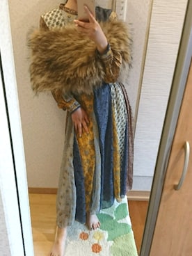 「パッチワーク柄」｜RURUMIさん（レディース・155cm）の春コーディネート