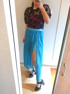 「Elvis Luce（エルビスルーチェ）のアイテム」を使った、RURUMIさん（レディース・155cm）の夏コーディネート