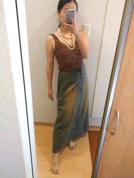 「w closet（ダブルクローゼット）のアイテム（アクセサリー）」を使った、RURUMIさん（レディース・155cm）の夏コーディネート