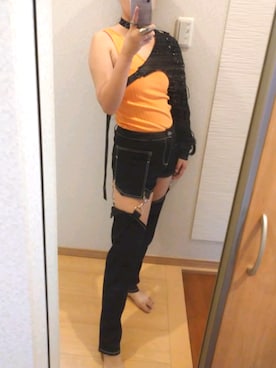 「Decorative（デコラティブ）のアイテム」を使った、RURUMIさん（レディース・155cm）の夏コーディネート