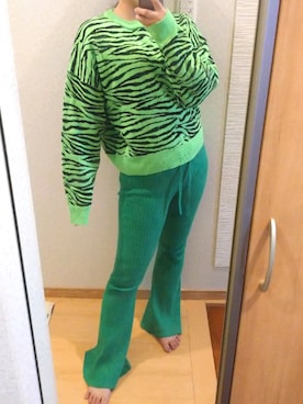 「WC（ダブル シー）のアイテム（ニット/セーター）」を使った、RURUMIさん（レディース・155cm）の秋コーディネート