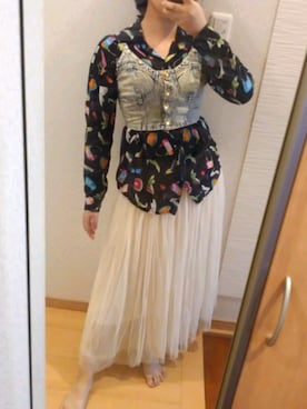 「FIG&VIPER（フィグアンドバイパー）のアイテム（キャミソール）」を使った、RURUMIさん（レディース・155cm）の秋コーディネート
