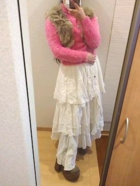 「WC（ダブル シー）のアイテム（シューズ）」を使った、RURUMIさん（レディース・155cm）の冬コーディネート