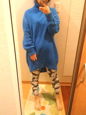 「ANAP（アナップ）のアイテム（レギンス/スパッツ）」を使った、RURUMIさん（レディース・155cm）の冬コーディネート