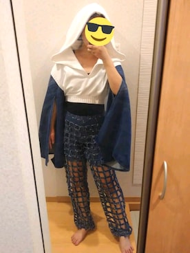 「FIG&VIPER（フィグアンドバイパー）のアイテム（パンツ）」を使った、RURUMIさん（レディース・155cm）の春コーディネート