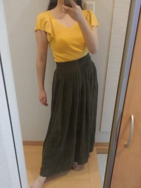 「EGOIST（エゴイスト）のアイテム（パンツ）」を使った、RURUMIさん（レディース・155cm）の春コーディネート