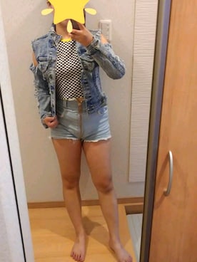 「チェッカー柄」｜「アイテム（ジャケット/アウター）」を使った、RURUMIさん（レディース・155cm）の春コーディネート
