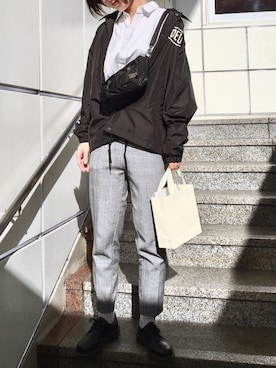 「DEUS EX MACHINA（デウスエクスマキナ）のアイテム（ジャケット/アウター）」を使った、ikuさん（レディース・168cm）の春コーディネート
