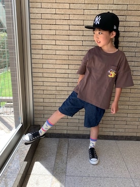 「fafa（フェフェ）のアイテム」を使った、＊aoaoao＊さん（キッズ・120cm）の夏コーディネート
