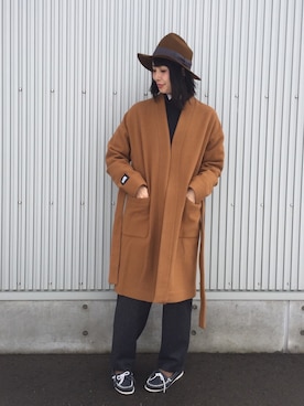 「CEASTERS（ケステル）のアイテム（その他アウター）」を使った、アッコさん（レディース・162cm）の冬コーディネート