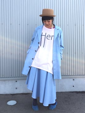 「KNOT（ノット）のアイテム」を使った、アッコさん（レディース・162cm）の春コーディネート