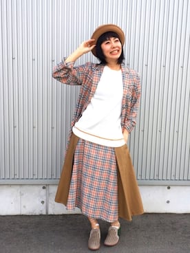 「proef（プロエフ）のアイテム」を使った、アッコさん（レディース・162cm）の春コーディネート