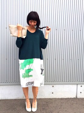 「静岡」｜「アイテム（ワンピース/ドレス）」を使った、アッコさん（レディース・162cm）の春コーディネート