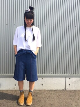 「静岡」｜「アイテム（ブーツ）」を使った、アッコさん（レディース・162cm）の春コーディネート