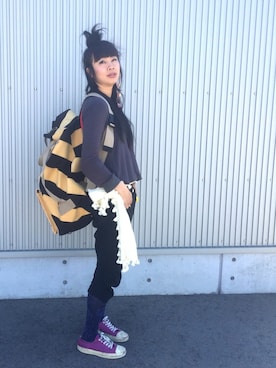 「アイテム（タイツ/ストッキング）」を使った、アッコさん（レディース・162cm）の春コーディネート