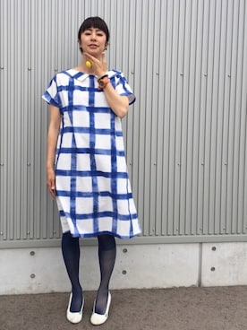 「静岡」｜「アイテム（ワンピース/ドレス）」を使った、アッコさん（レディース・162cm）の春コーディネート
