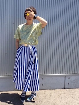 「静岡」｜「アイテム（腕時計）」を使った、アッコさん（レディース・162cm）の夏コーディネート