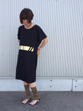 「静岡」｜「アイテム（ワンピース/ドレス）」を使った、アッコさん（レディース・162cm）の夏コーディネート