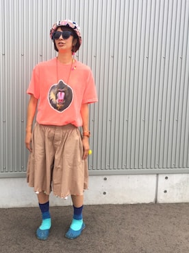 「アイテム（ソックス/靴下、その他）」を使った、アッコさん（レディース・162cm）の夏コーディネート