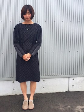 「静岡」｜「アイテム（ワンピース/ドレス）」を使った、アッコさん（レディース・162cm）の夏コーディネート
