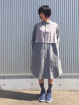 「静岡」｜「アイテム（ワンピース/ドレス）」を使った、アッコさん（レディース・162cm）の秋コーディネート