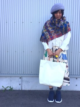 「Ne-net（ネネット）のアイテム」を使った、アッコさん（レディース・162cm）の秋コーディネート