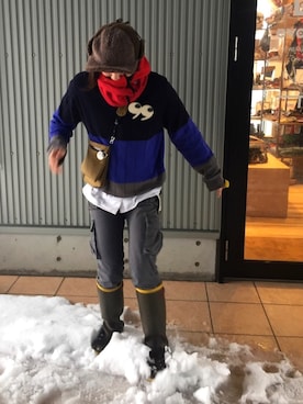 「mercibeaucoup,（メルシーボークー）のアイテム（アクセサリー）」を使った、アッコさん（レディース・162cm）の冬コーディネート